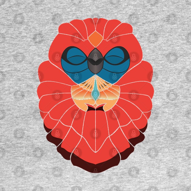 Praying Owl in Red by SunGraphicsLab